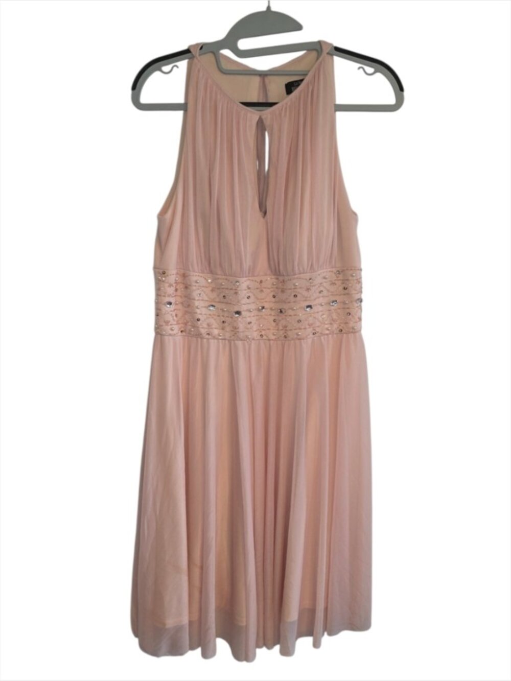 La Nouvelle Renaissance Chiffon Dress Pink Beaded Waist Sz 8 Ballerinacore Fairy
